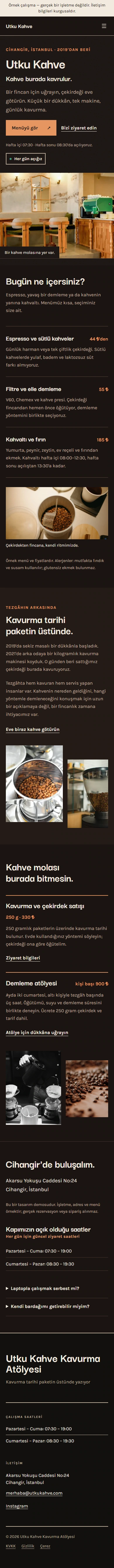 Utku Kahve · çift fotoğraf, koyu, mobil tam sayfa